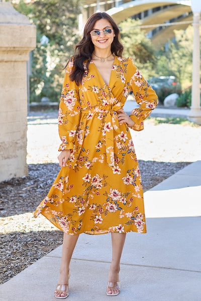 Double Take Full Size Floral Tie Back Flounce Sleeve DressFeatures: Tied
Sheer: Opaque
Stretch: No stretch
Body: Not lined
Material composition: 100%polyester
Care instructions: Machine wash cold. Tumble dry low.
Imported
PDressesFull Size Floral Tie Back Flounce Sleeve Dress