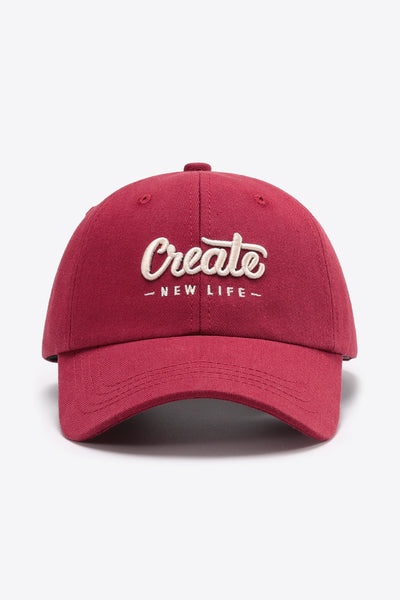 CREATE NEW LIFE Adjustable Cotton Baseball CapType: Baseball cap
Pattern type: Graphic
Material: 100% cotton
Imported
Product measurements:
Height: 4.7 inBrim: 2.75 inCircumference: adjustableHatsLIFE Adjustable Cotton Baseball Cap