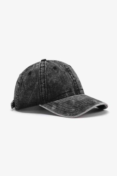 Plain Adjustable Baseball CapType: Baseball cap
Pattern type: Solid
Material: 100% cotton
Imported
Product measurements:
Height: 4.7 inBrim: 2.75 inCircumference: adjustableAccessoriesPlain Adjustable Baseball Cap